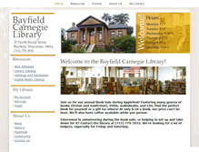 Tablet Screenshot of bayfieldlibrary.org